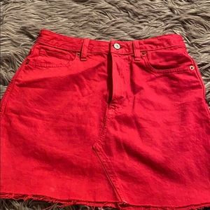 Red skirt